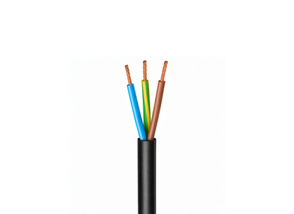 Outback Solar Pumps FMR3G2.5 heavy-duty 3-core 2.5 mm² submersible solar pump cable, shown in close-up detail.