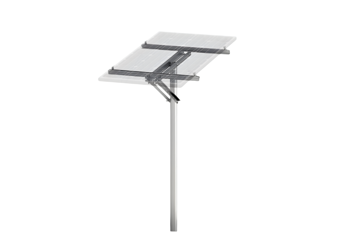 Outback Ironbark PostMount 1-A single panel solar ground mount frame kit with sturdy metal components and adjustable mounting brackets.