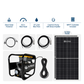 Outback Pathfinder solar water transfer pump kit with two 450W panels, framed for outdoor use, efficient at 37LPM.