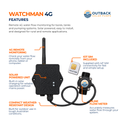 Outback Watchman 4G Remote Monitor Water Flow Meter with 0.9W Solar Panel