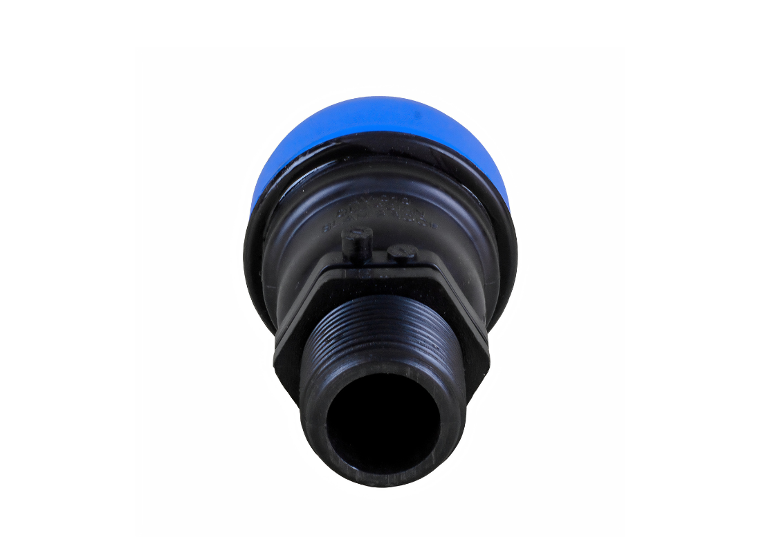 Outback AirGuard AV0025 25mm solar pump vacuum release air valve for solar irrigation systems, shown in the image.