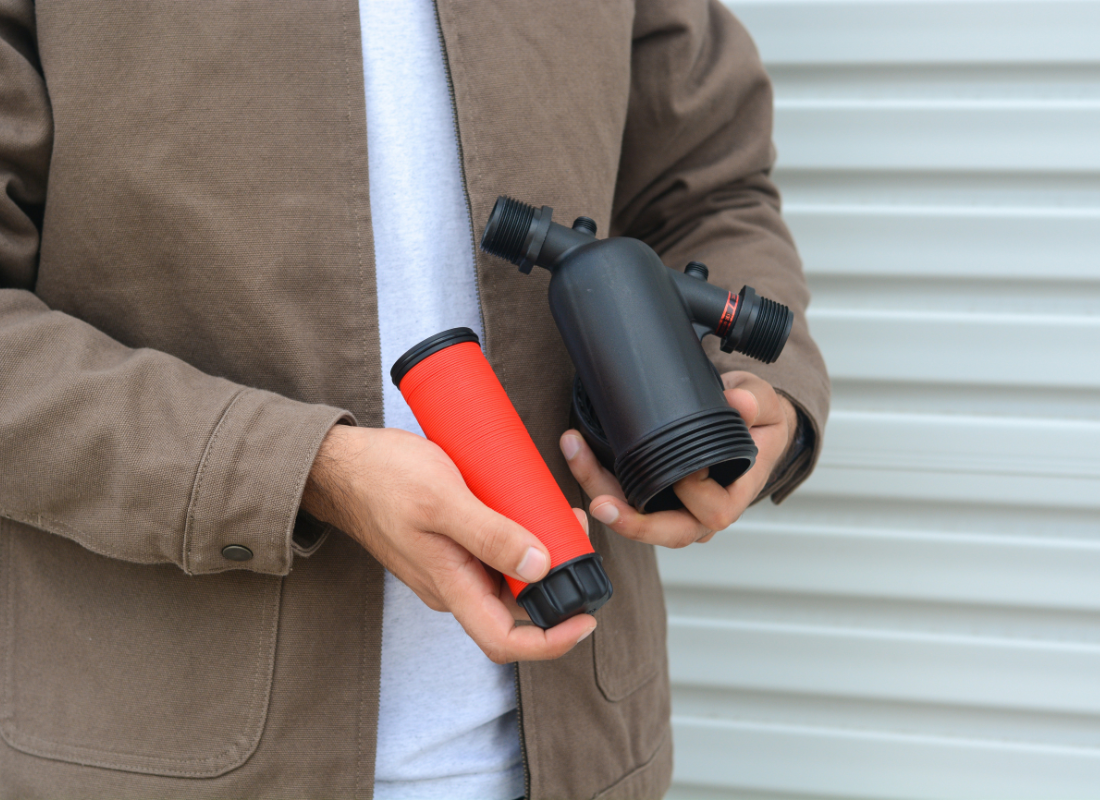 Open Outback DF130M 25mm heavy-duty polypropylene disc filter, 130 micron size, for solar pump system accessories.