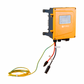Outback Solar Pumps C0300W DC solar pump controller with earthing cable in IP65 enclosure, side view highlighting connections.