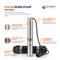 Outback Solar Pumps Outback Scout 1-70 DC 3-inch 300W submersible solar bore pump complete kit