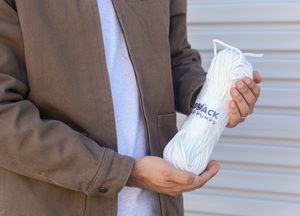 Outback SC0040 4mm nylon submersible pump safety cable on a 40m roll, designed for secure installation of solar pumps.