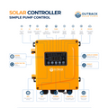 Outback Solar Pumps Pioneer 1-100 3-inch 600W submersible solar bore pump kit with controller buttons
