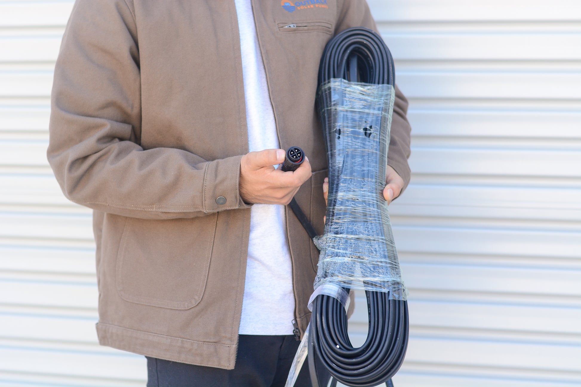Outback Solar Pumps CableSafe heatshrink cable extension with flexible rubber insulation for electrical service accessories.