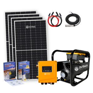 Outback Torrent CPM158 AC/DC Hybrid 1200W Surface Solar Water Transfer Pump Kit with Frame